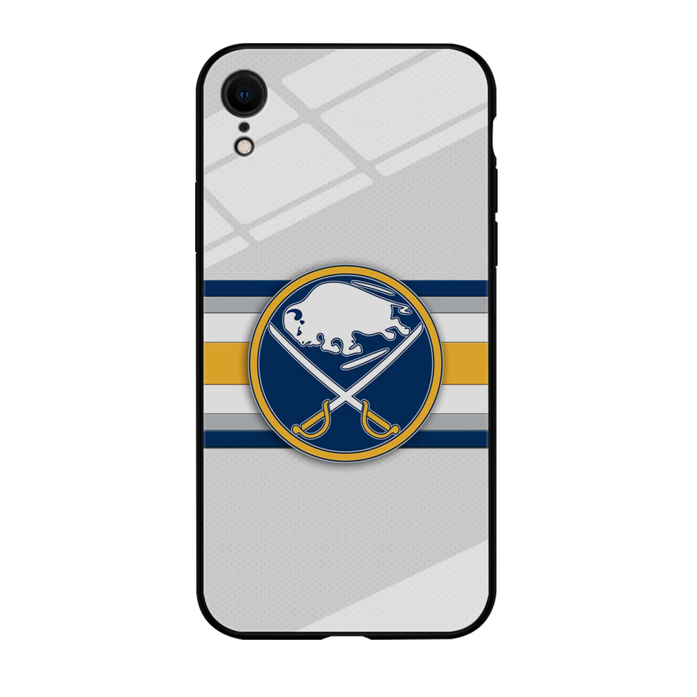 Buffalo Sabres Stripe Logo iPhone XR Case