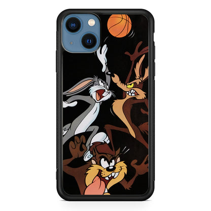 Bugs Bunny Coyote And Taz Playing Basketball iPhone 15 Case