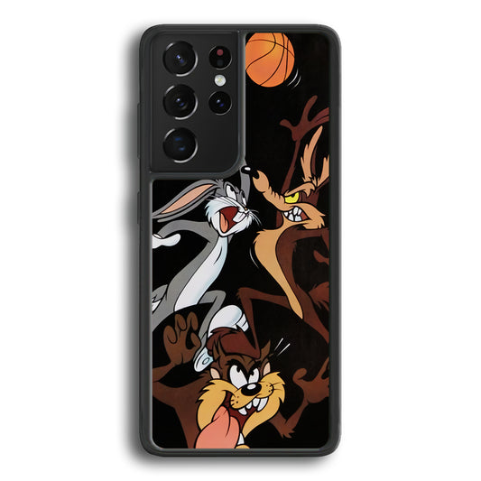 Bugs Bunny Coyote And Taz Playing Basketball Samsung Galaxy S21 Ultra Case