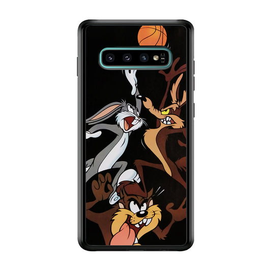 Bugs Bunny Coyote And Taz Playing Basketball Samsung Galaxy S10 Plus Case