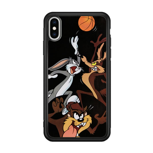 Bugs Bunny Coyote And Taz Playing Basketball iPhone XS Case