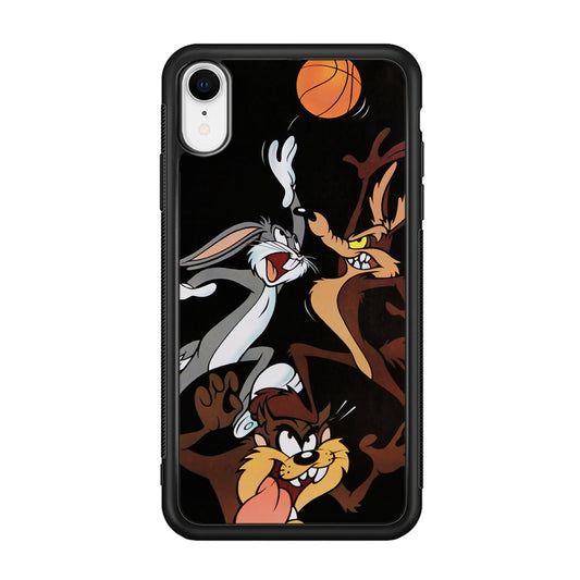 Bugs Bunny Coyote And Taz Playing Basketball iPhone XR Case