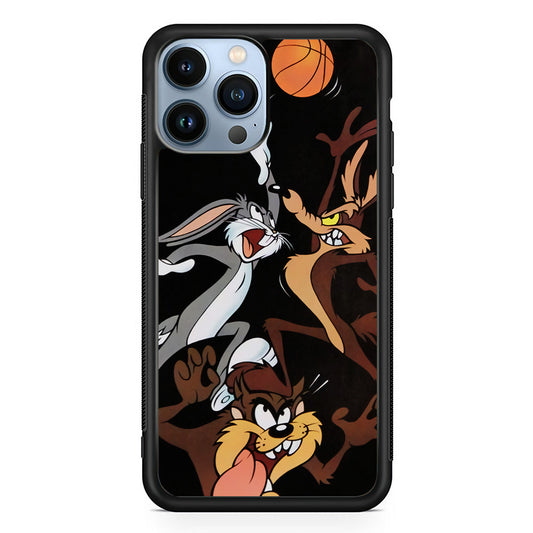 Bugs Bunny Coyote And Taz Playing Basketball iPhone 14 Pro Case
