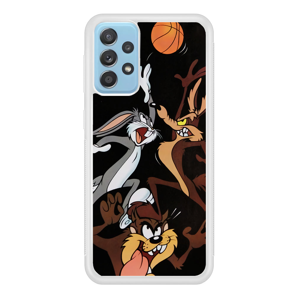 Bugs Bunny Coyote And Taz Playing Basketball Samsung Galaxy A52 Case