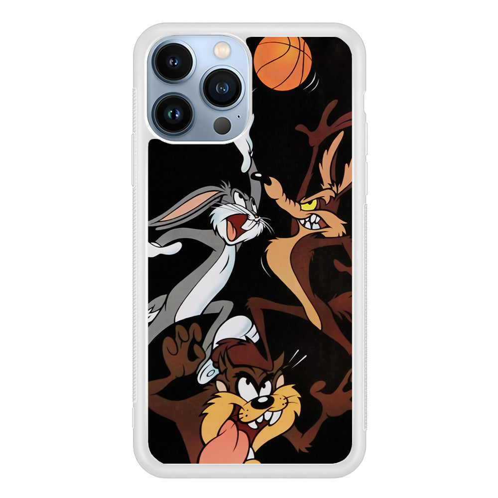 Bugs Bunny Coyote And Taz Playing Basketball iPhone 14 Pro Case
