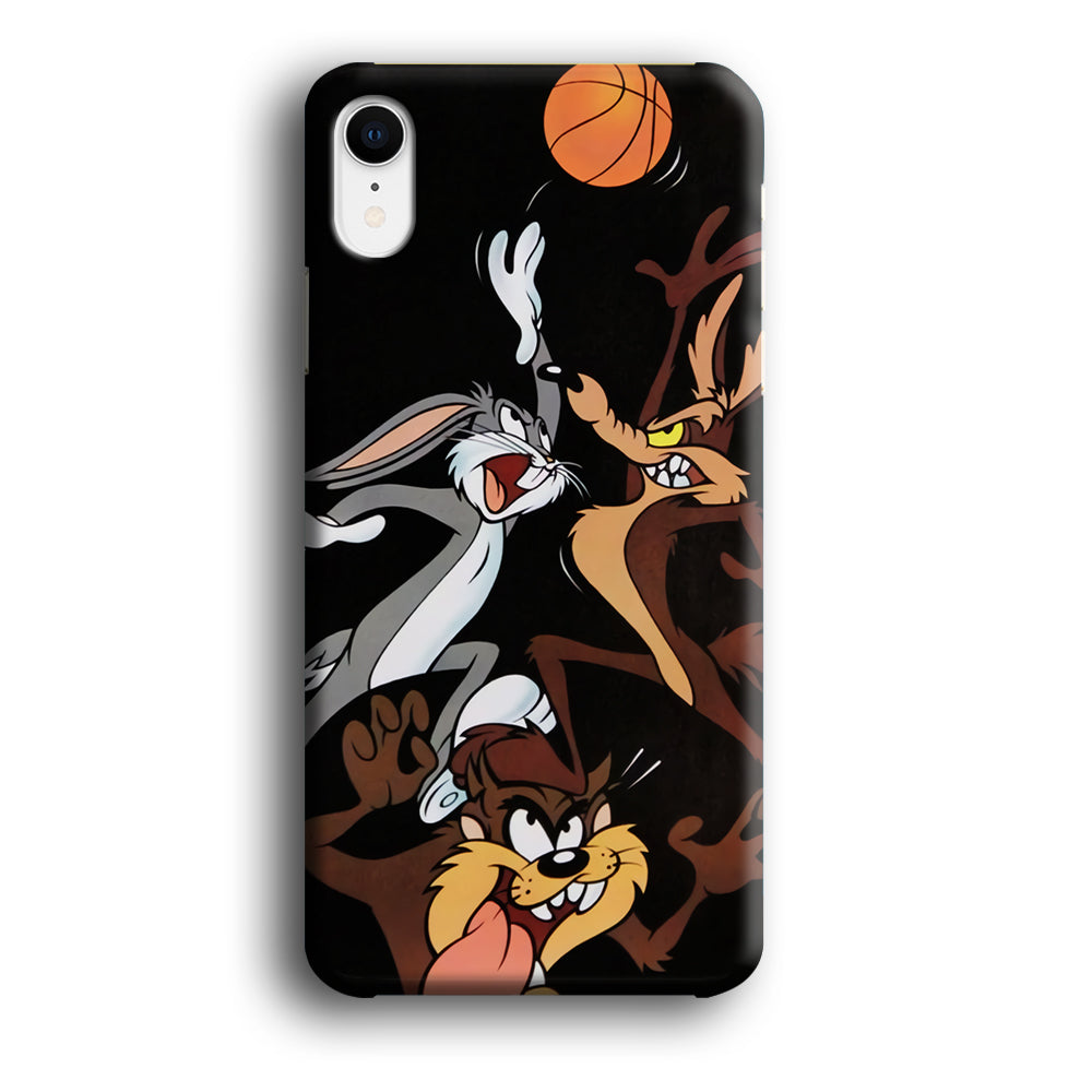 Bugs Bunny Coyote And Taz Playing Basketball iPhone XR Case