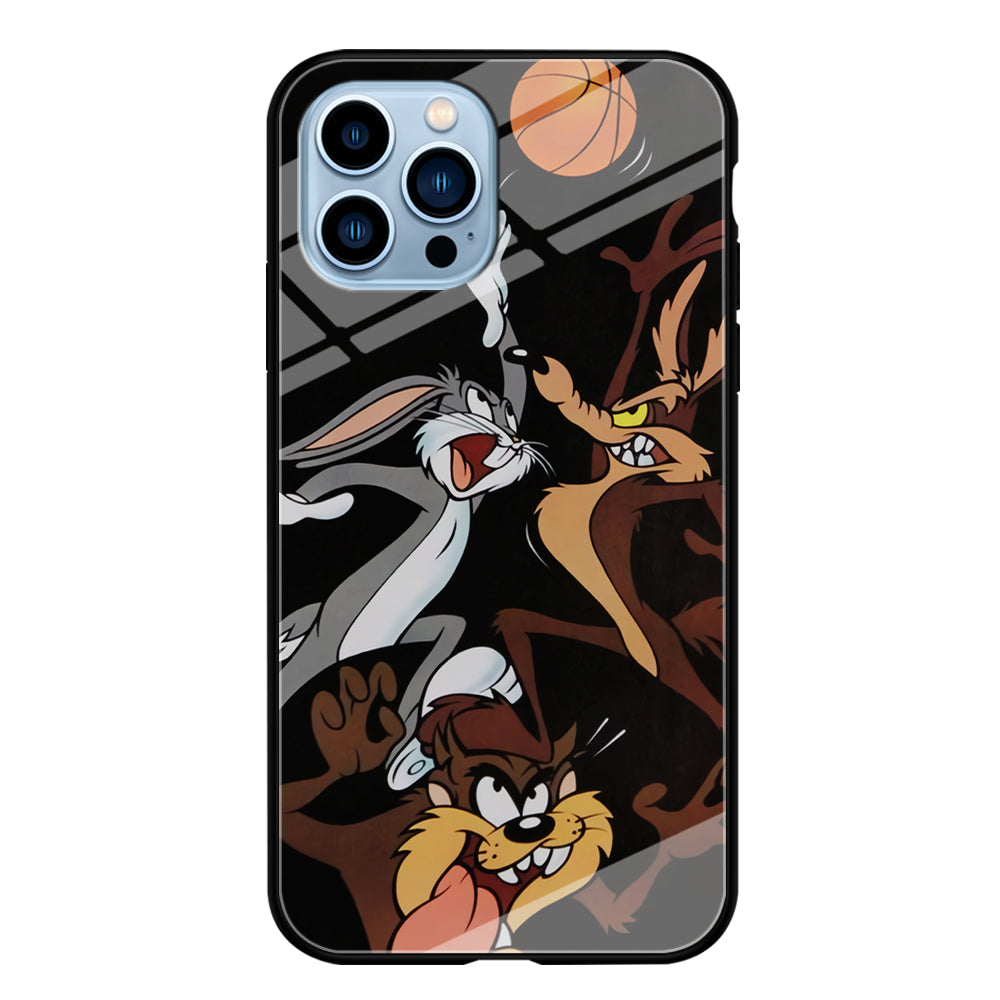Bugs Bunny Coyote And Taz Playing Basketball iPhone 14 Pro Case