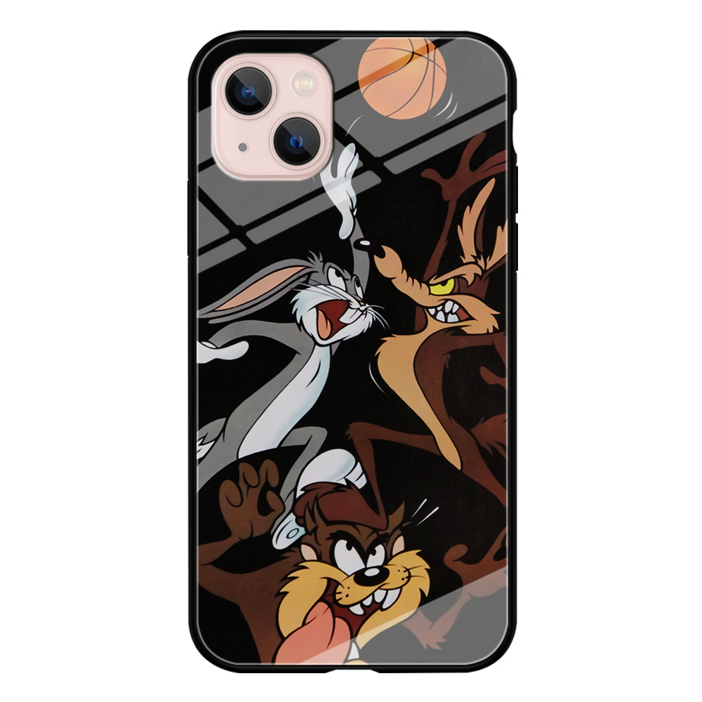Bugs Bunny Coyote And Taz Playing Basketball iPhone 13 Case