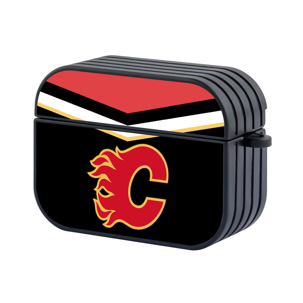 Calgary Flames Pattern of Costume Hard Plastic Case Cover For Apple Airpods Pro