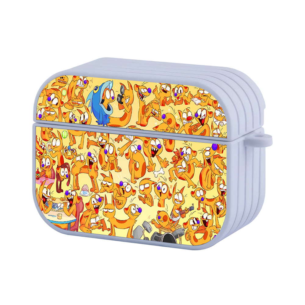 CatDog Cartoon Doodle Hard Plastic Case Cover For Apple Airpods Pro