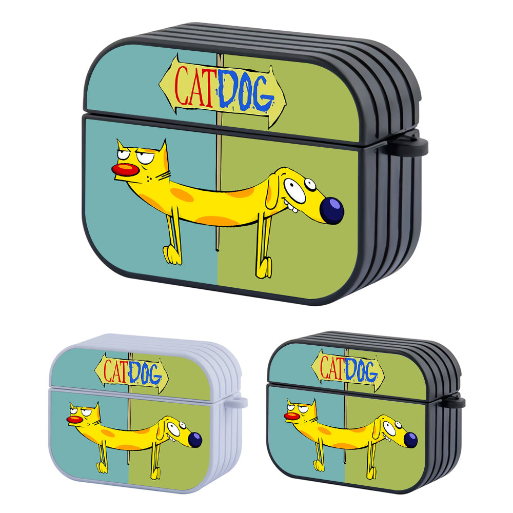 Catdog Two Side Colour Hard Plastic Case Cover For Apple Airpods Pro