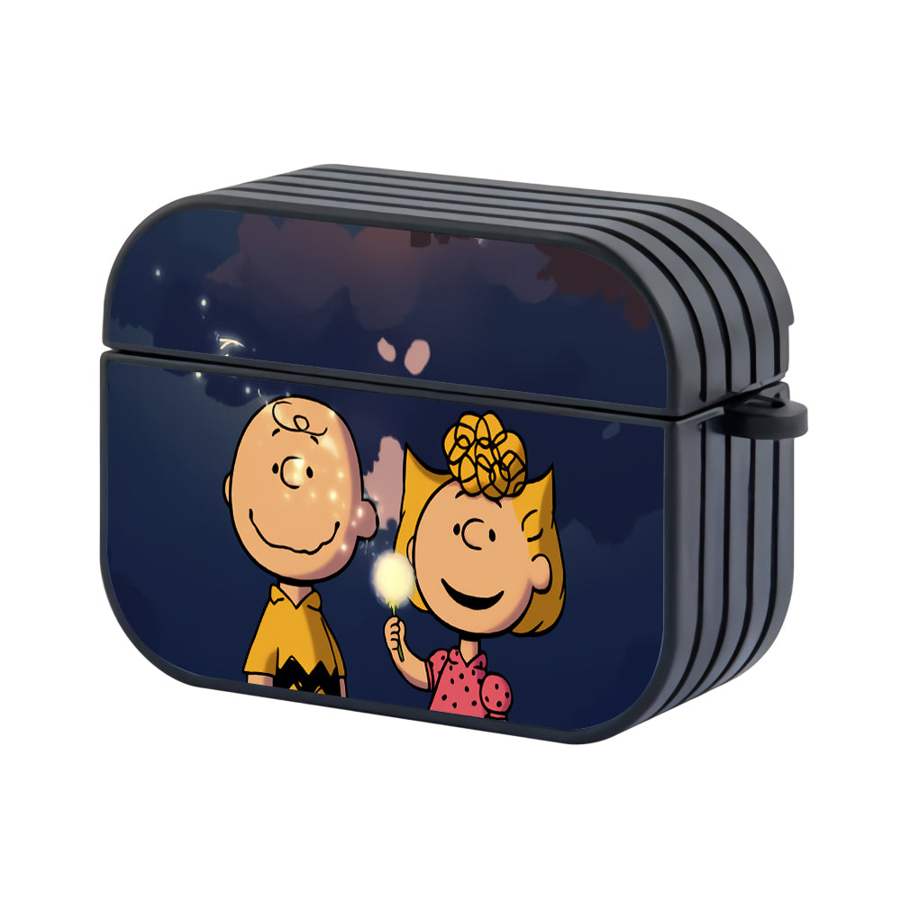 Charlie Brown and Sally Couple Hard Plastic Case Cover For Apple Airpods Pro