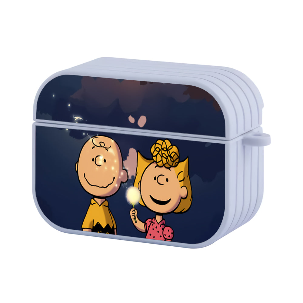 Charlie Brown and Sally Couple Hard Plastic Case Cover For Apple Airpods Pro