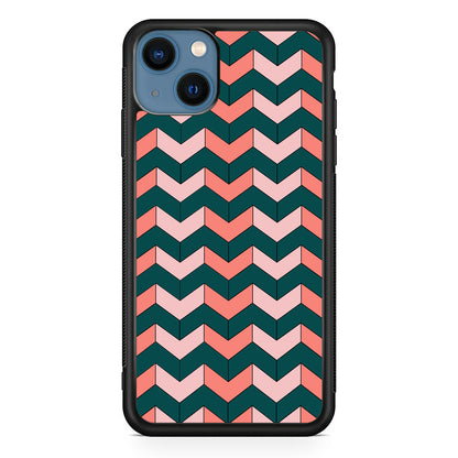 Chevron Arrow Soft And Green Colours iPhone 15 Case
