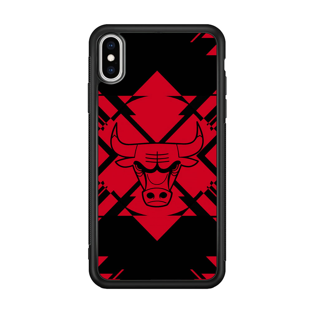 Chicago Bulls Aesthetic Shapes iPhone Xs Max Case