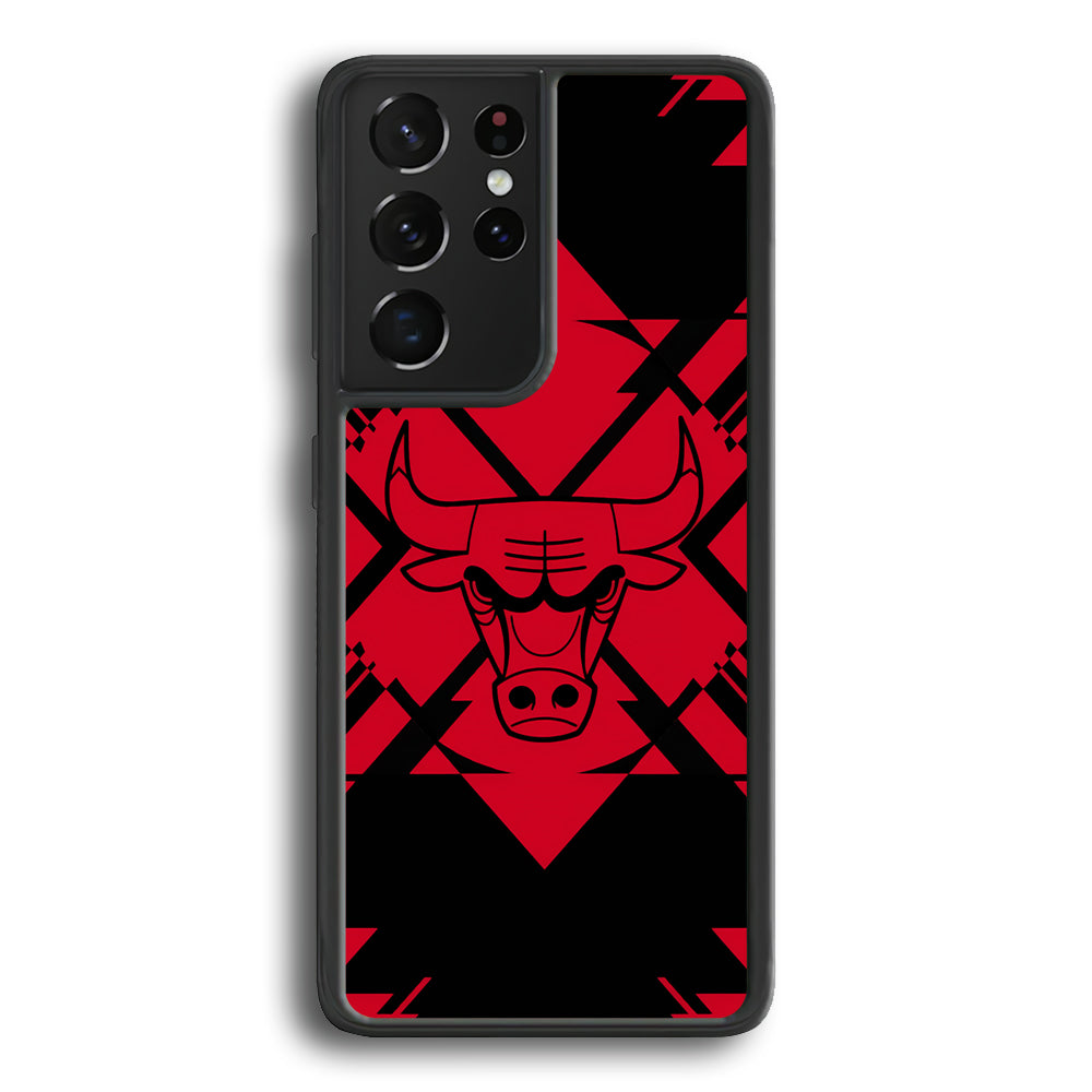 Chicago Bulls Aesthetic Shapes Samsung Galaxy S23 Ultra Case - Ezzystore