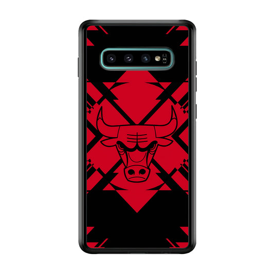 Chicago Bulls Aesthetic Shapes Samsung Galaxy S10 Plus Case