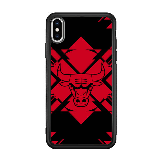 Chicago Bulls Aesthetic Shapes iPhone XS Case