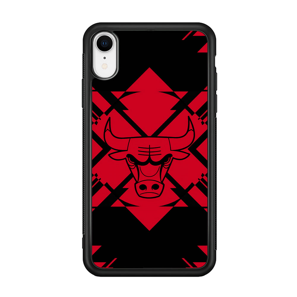 Chicago Bulls Aesthetic Shapes iPhone XR Case