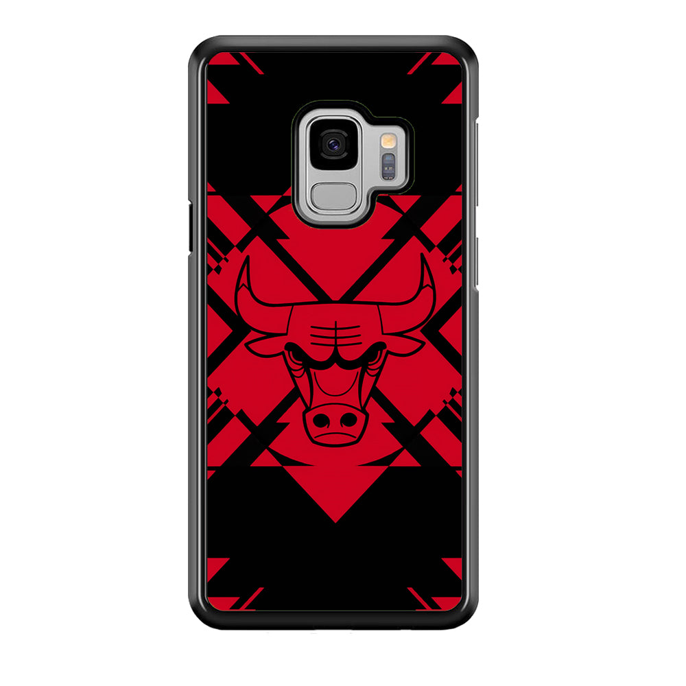 Chicago Bulls Aesthetic Shapes Samsung Galaxy S9 Case