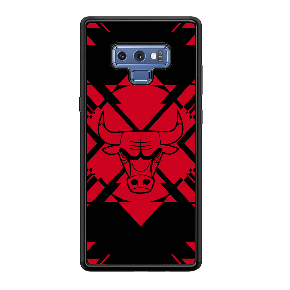 Chicago Bulls Aesthetic Shapes Samsung Galaxy Note 9 Case