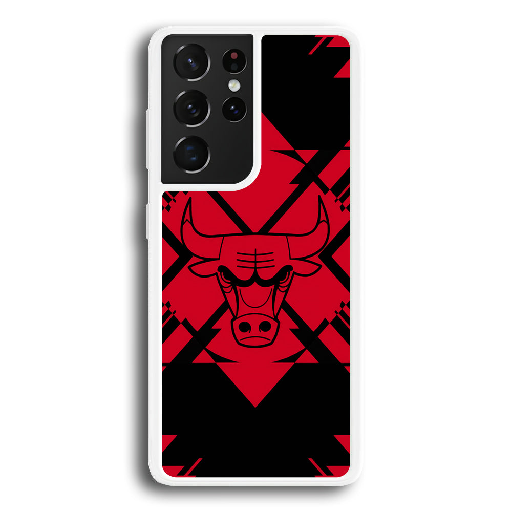 Chicago Bulls Aesthetic Shapes Samsung Galaxy S21 Ultra Case