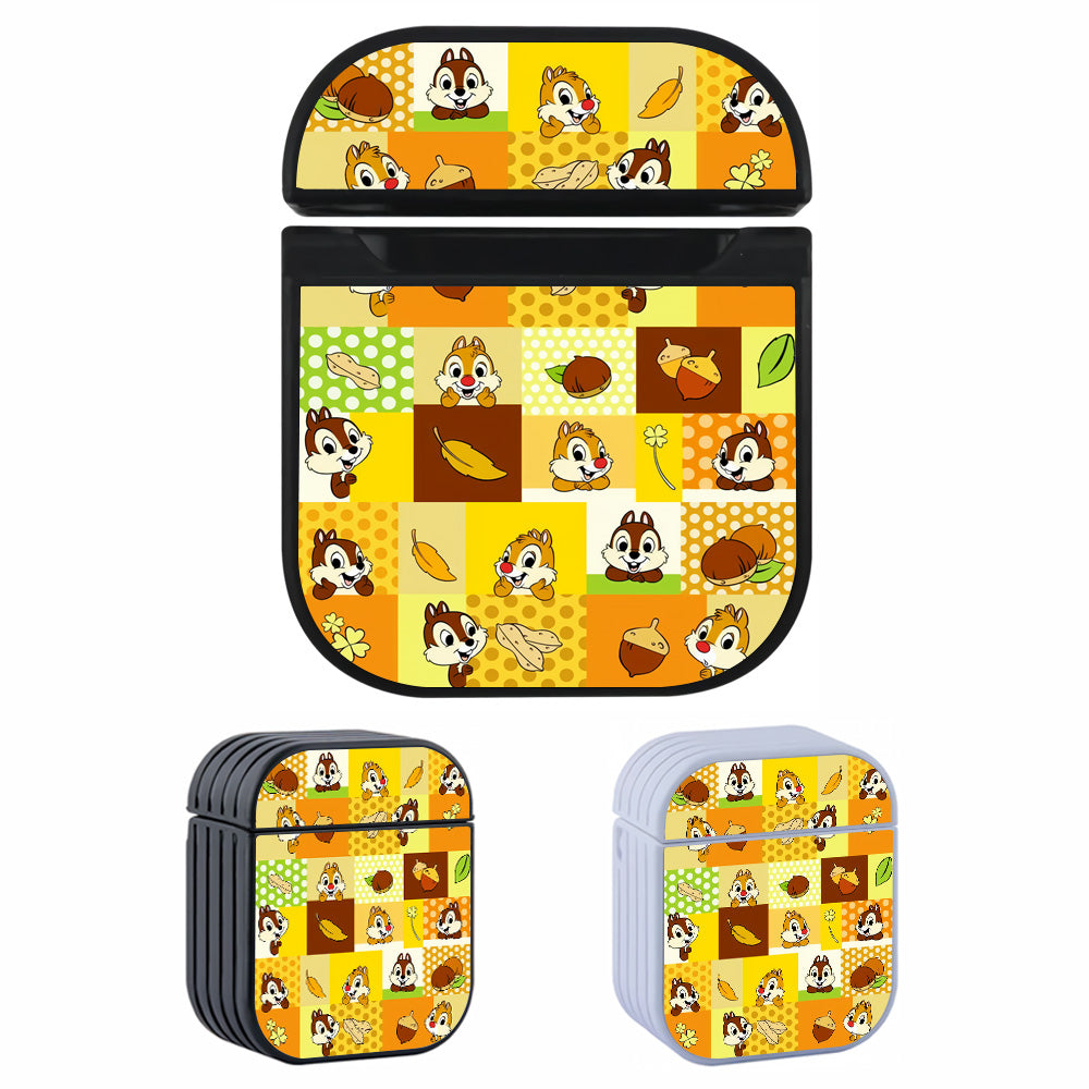 Chip And Dale Collage Hard Plastic Case Cover For Apple Airpods