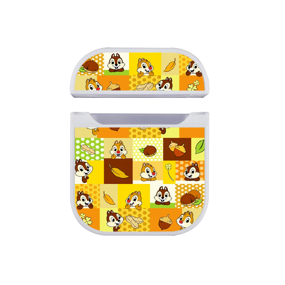 Chip And Dale Collage Hard Plastic Case Cover For Apple Airpods