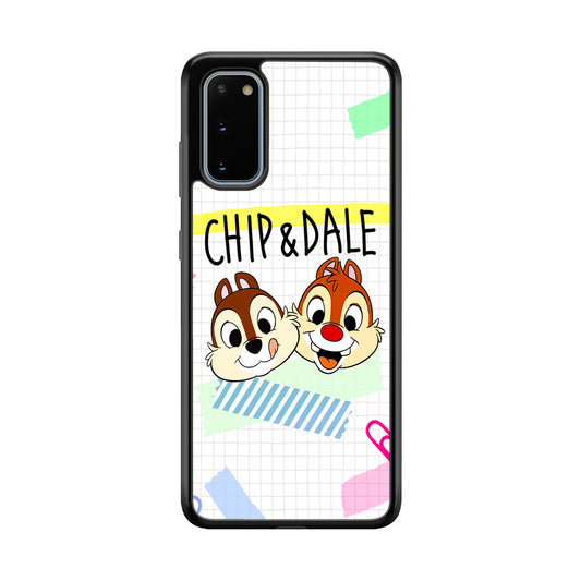 Chip And Dale Paper Clip Aesthetic Samsung Galaxy S20 Case