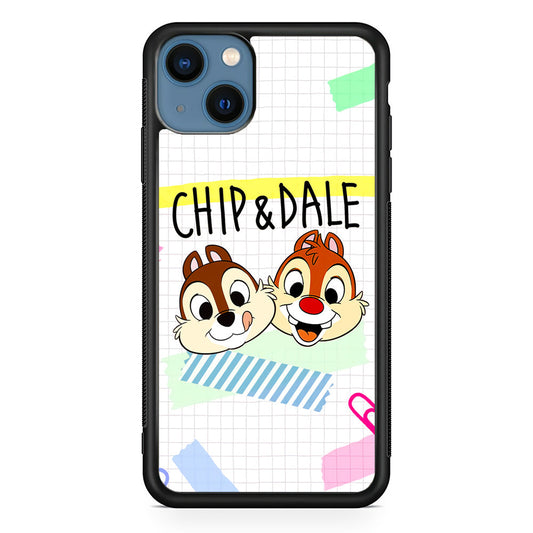 Chip And Dale Paper Clip Aesthetic iPhone 15 Plus Case