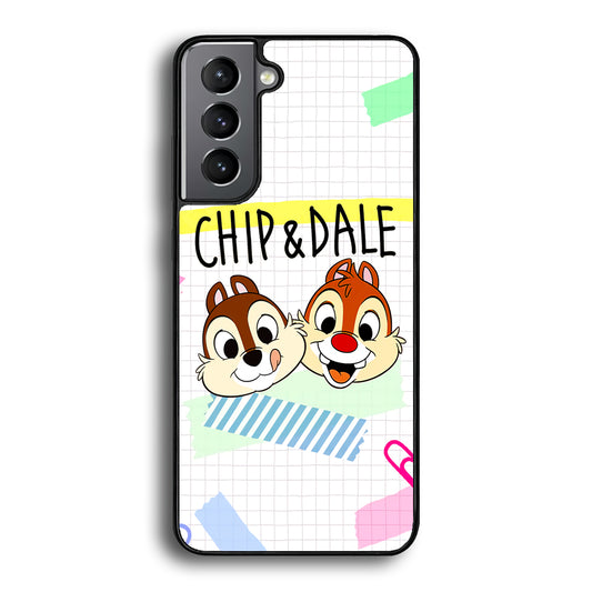 Chip And Dale Paper Clip Aesthetic Samsung Galaxy S21 Case