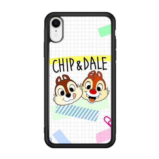 Chip And Dale Paper Clip Aesthetic iPhone XR Case