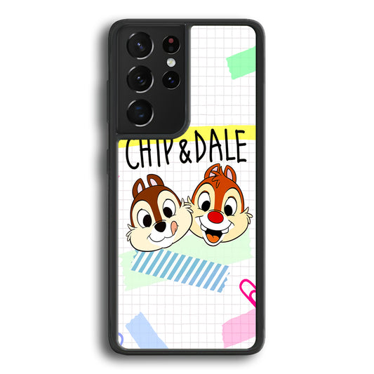 Chip And Dale Paper Clip Aesthetic Samsung Galaxy S21 Ultra Case