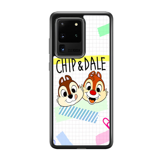 Chip And Dale Paper Clip Aesthetic Samsung Galaxy S20 Ultra Case