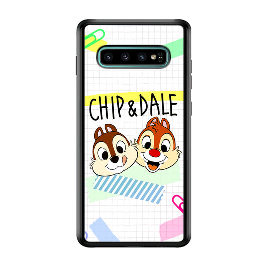 Chip And Dale Paper Clip Aesthetic Samsung Galaxy S10 Plus Case