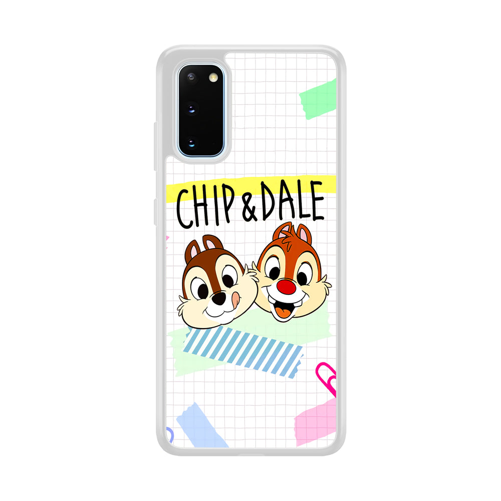 Chip And Dale Paper Clip Aesthetic Samsung Galaxy S20 Case