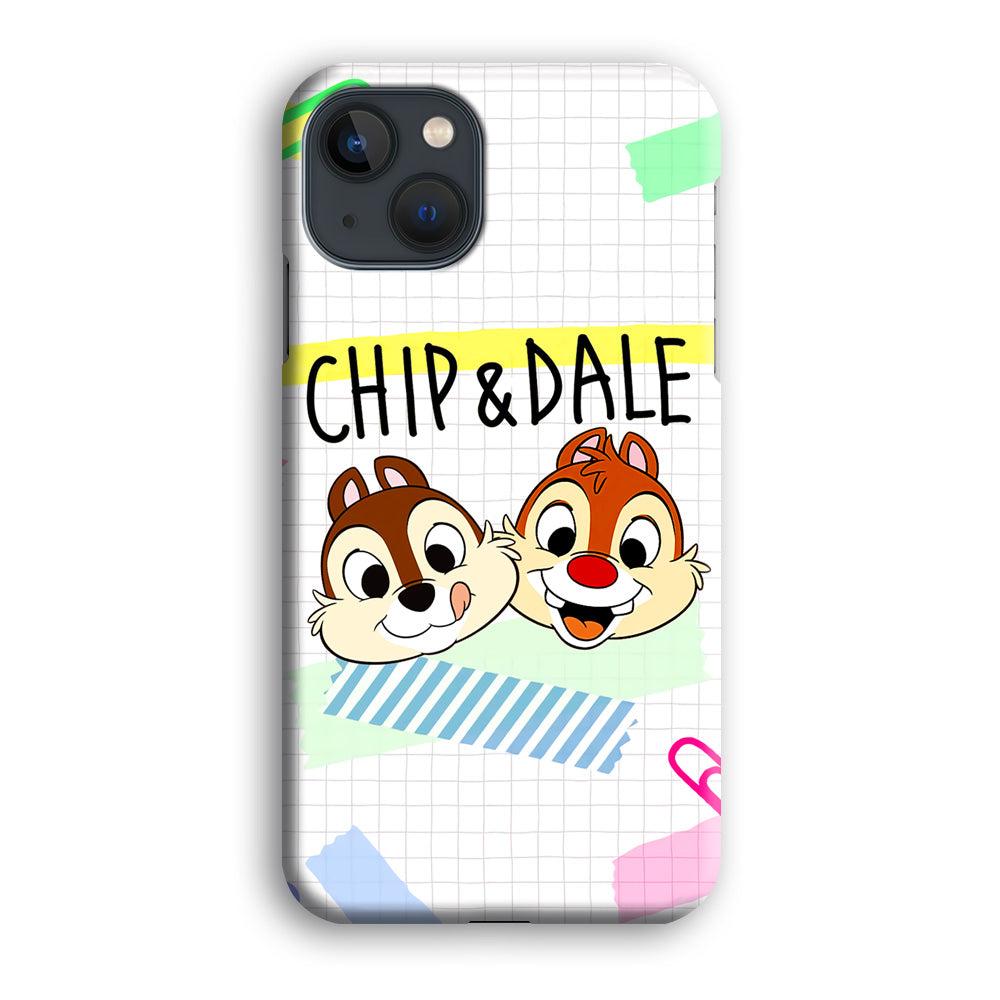 Chip And Dale Paper Clip Aesthetic iPhone 15 Plus Case