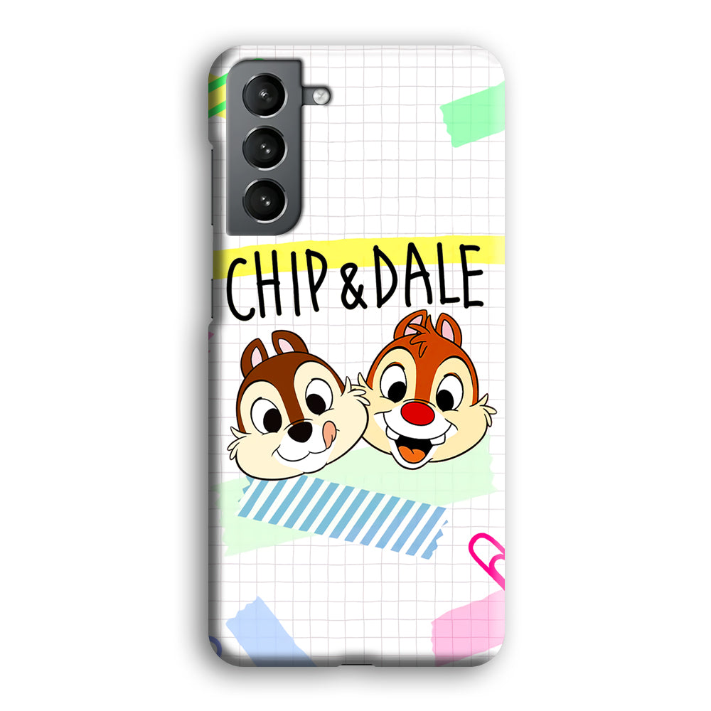 Chip And Dale Paper Clip Aesthetic Samsung Galaxy S21 Case