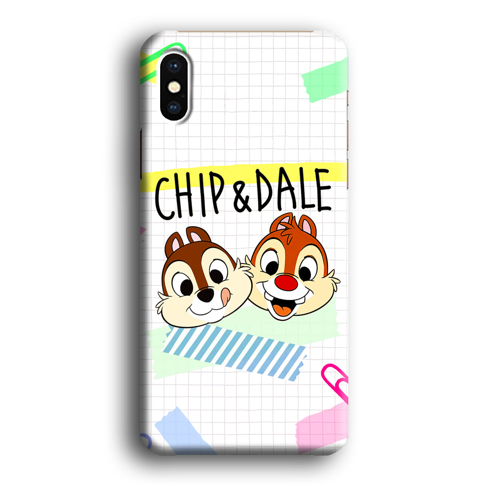 Chip And Dale Paper Clip Aesthetic iPhone Xs Max Case