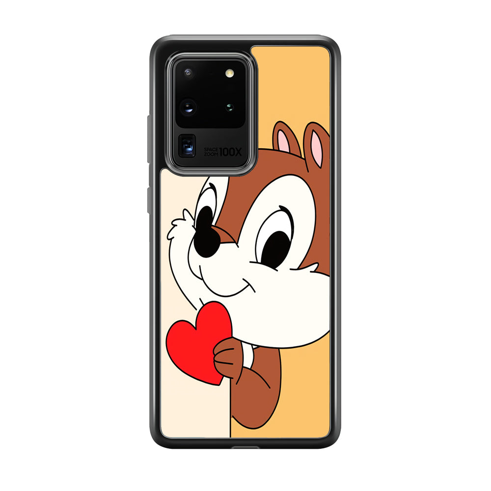 Chip Character Give Love Chip And Dale Samsung Galaxy S20 Ultra Case