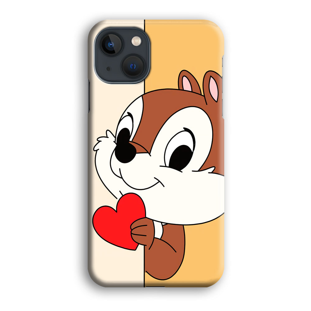 Chip Character Give Love Chip And Dale iPhone 15 Plus Case