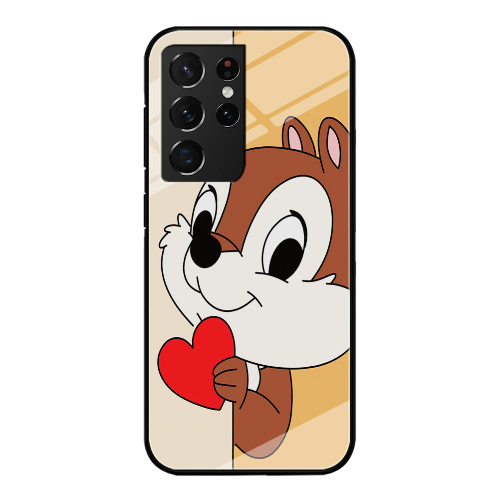 Chip Character Give Love Chip And Dale Samsung Galaxy S21 Ultra Case