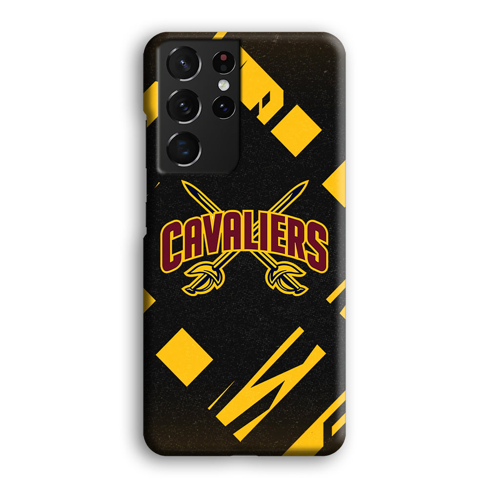 Cleveland Cavaliers Yellow Pattern Samsung Galaxy S21 Ultra Case