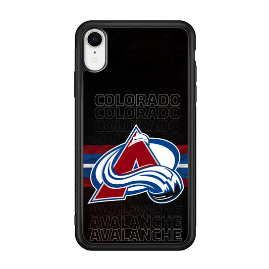 Colorado Avalanche Word Of Team iPhone XR Case