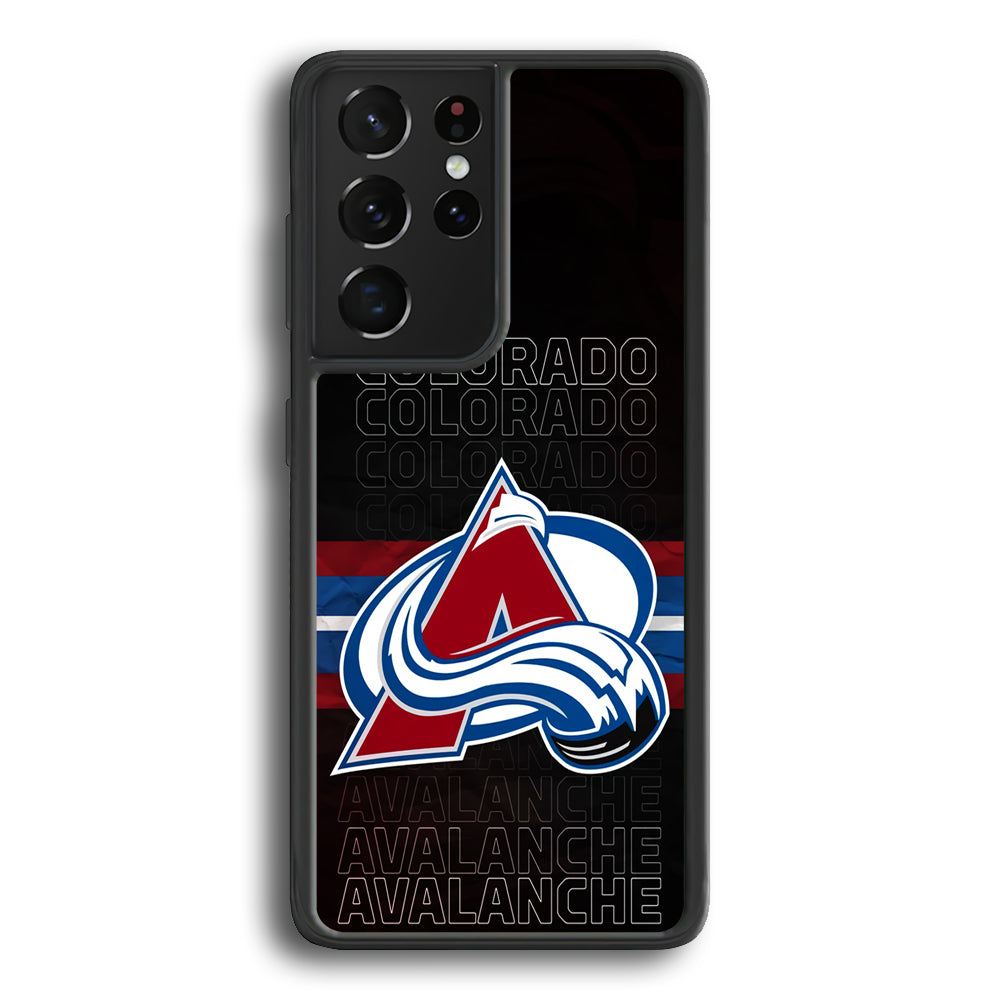 Colorado Avalanche Word Of Team Samsung Galaxy S21 Ultra Case - Ezzystore