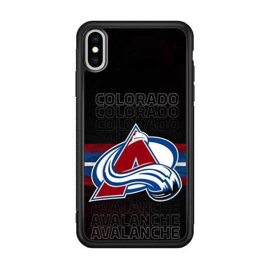 Colorado Avalanche Word Of Team iPhone XS Case