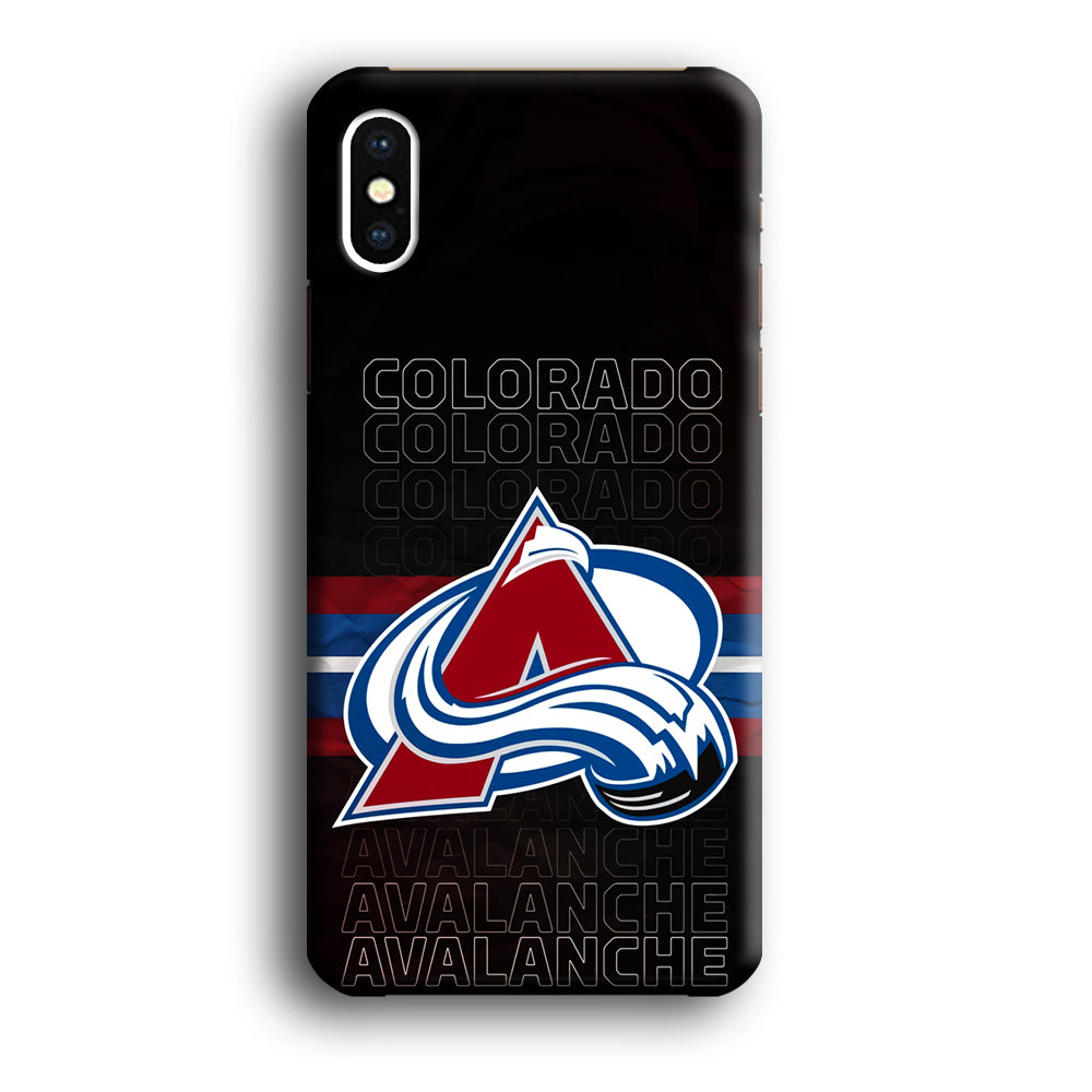 Colorado Avalanche Word Of Team iPhone XS Case