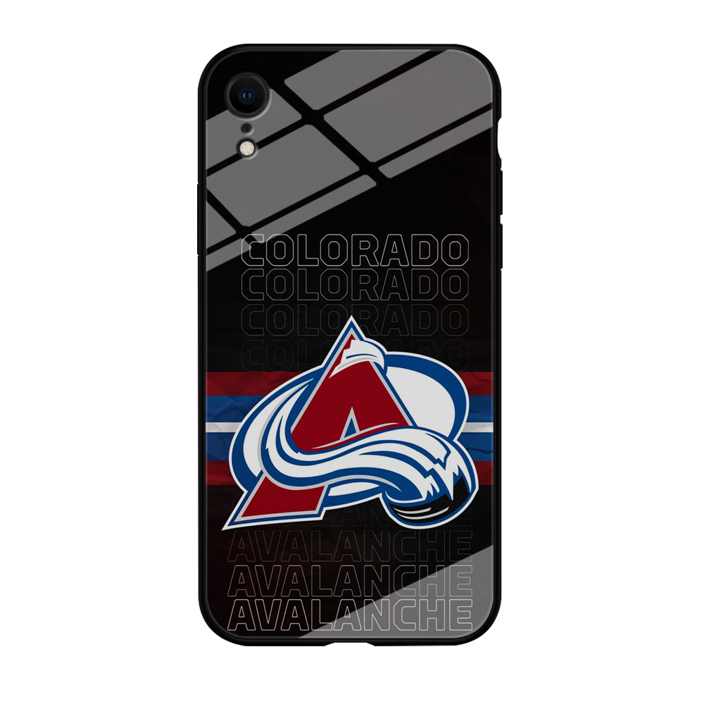 Colorado Avalanche Word Of Team iPhone XR Case