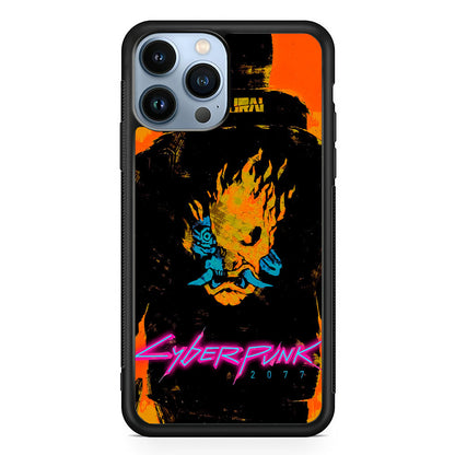 Cyberpunk Samurai Paint Art iPhone 15 Pro Case