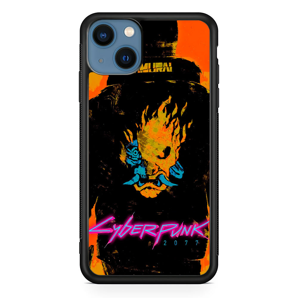 Cyberpunk Samurai Paint Art iPhone 15 Plus Case